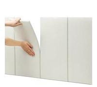 SkyFace Autocollants muraux Souples Anti-Collision 30 x 60 cm Panneau Mural 3D Rembourré, Coussin Mural Tete de Lit à Coller, Peluche Haute Densité, 5PCS Panneaux Muraux Rembourrés (Beige)