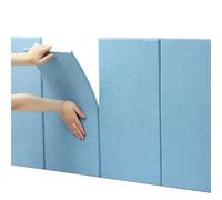 SkyFace Autocollants muraux Souples Anti-Collision 30 x 60 cm Panneau Mural 3D Rembourré, Coussin Mural Tete de Lit à Coller, Peluche Haute Densité, 5PCS Panneaux Muraux Rembourrés (Bleu)