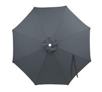 SkyFace Auvent De Remplacement pour Parasol 8 Baleines 4m Toile de Rechange pour Parasol déporté polyester imperméable Dessus Parapluie Remplacement Cour Jardin Plage Protection UV (Gris)