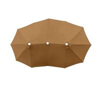 SkyFace Parasol De Jardin Exterieur Housse de Rechange,460x270cm Parapluie à trois têtes Housse de Rechange Balcon Housse de Rechange(Support parapluie et base non inclus) (kaki)