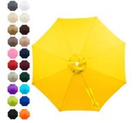 SkyFace Toile De Parasol 8 Baleines 4m,Auvent De Remplacement pour Parasol Déporté Remplacement pour Cour,Jardin,Plage, Protection UV 50+ Housse Rechange En Tissu (Jaune)