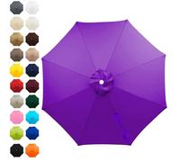 SkyFace Toile De Parasol 8 Baleines 4m,Auvent De Remplacement pour Parasol Déporté Remplacement pour Cour,Jardin,Plage, Protection UV 50+ Housse Rechange En Tissu (Violet)