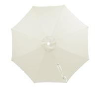 SkyFace Toile De Parasol 8 Baleines 4m,Auvent De Remplacement pour Parasol Déporté Remplacement pour Cour,Jardin,Plage, Protection UV 50+ Housse Rechange En Tissu (Blanc cassé)