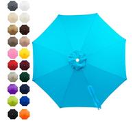 SkyFace Toile De Parasol 8 Baleines 4m,Auvent De Remplacement pour Parasol Déporté Remplacement pour Cour,Jardin,Plage, Protection UV 50+ Housse Rechange En Tissu (Bleu lac)