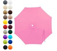 SkyFace Toile De Parasol 8 Baleines 4m,Auvent De Remplacement pour Parasol Déporté Remplacement pour Cour,Jardin,Plage, Protection UV 50+ Housse Rechange En Tissu (Rose)