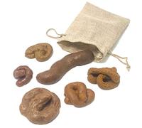 SkyGad Faux Caca, 6 Pièces Caca en Plastique Fausse Crotte Merde, Caca Extensible Amis De Merde Farce Et Attrape, Livré avec Un Sac à Cordon, pour Le Poisson d'Avril d'halloween