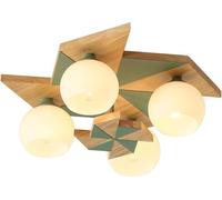 SKYGOO Plafonnier de Moulin à Vent de Chambre Nordique, E 27 4 lumières Créatif en Bois Massif Chambre d’Enfants Lumière Suspendue, Minimaliste Salon Salle à Manger Dessin animé Plafonnier Luminaire,