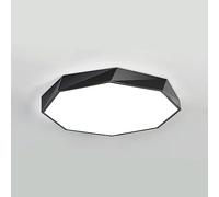 SKYGOO Plafonniers Art Déco de forme octogonale noire ， Plafonnier Led minimaliste ， Éclairage de salle de jeux de salle de contrôle ， Plafonnier de centre commercial commercial créatif ， Lampe de cha