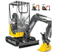 SKYJDM Housse Transparente pour Mini Pelleteuse, avec Tissu Oxford 600D et Film PVC Compatible avec Bobcat E20/Kubota U17 pour 800 à 1 601 kg, Protection Contre Les UV et la Pluie