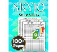SKYJO Score Sheets: 100+ Pages Score Pads | 8.5x11 Inches Large Print | 8 Players | Two Cards per Sheet | Totals Rows for Easy Scorekeeping | Clear Design Score Book