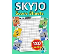 SKYJO Score Sheets: 120 Large Score Pads for Scorekeeping | 6x9 inch