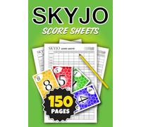 Skyjo Score Sheets: 150 Pages Score Pads | 6x9 Inches | Easy Scorekeeping | Up to 8 Players | Totals Rows for Fast Score Tracking