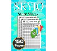 SKYJO Score Sheets: 150 Pages Score Pads | 6x9 Inches | Totals Rows for Easy Scorekeeping | Up to 8 Players