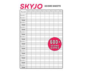 SKYJO Score Sheets: Skyjo Card Game Scorebook | Record Points, Players, and Rounds for Family Fun and Game Nights