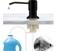 SkyJoy®Distributeur Savon encastrable.Distributeur de Savon de Cuisine en Acier Inoxydable, Distributeur de Savon pour évier. Distributeur de Savon encastré avec écrou.Noir