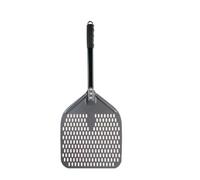 SkyjOy Pelle Pizza Pelle à Pizza rectangulaire perforée de 12 Pouces, Pelle revêtement Dur en Aluminium, Courte, Outil Cuisine(01)