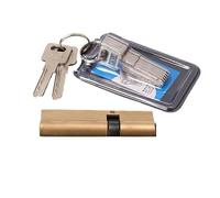 SkyjOy Serrure Porte Cylindre AB Clé Antivol Entrée Serrure de Porte en Laiton Noyau allongé Clés étendues (37.5-82.5) mm