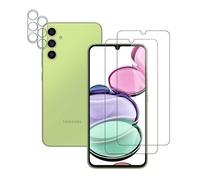 SkyKeep (Lot de 2 + 2 films de protection d'écran pour Samsung Galaxy A34 5G - En verre de protection pour appareil photo - Dureté 9H - Anti-rayures - HD - Anti-bulles - Ultra transparent