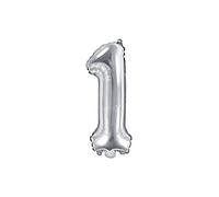 SKYLANTERN Ballon Chiffre 1 Argent 35 cm