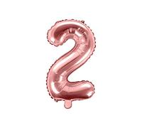 SKYLANTERN Ballon Chiffre 2 Rose Champagne 35cm