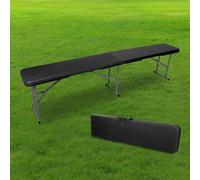 SKYLANTERN Banc Pliable Noir 180cm - Pliant pour Table de Camping - Résistant Idéal pour Camping, Baptêmes, Mariages, Pique-Nique, Buffets et Grillades