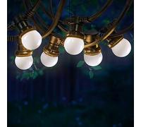 SKYLANTERN Guirlande Guinguette 10M Blanc IP65 - Guirlande Lumineuse Extérieur 30 Bulbes - Guirlande Exterieure Etanche pour Décoration de Jardin, Maison et Façade