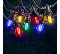 SKYLANTERN Guirlande Guinguette 20M 40 Bulbes Filament Rouge Bleu Jaune Vert - Guirlande Lumineuse Ampoule E27 Multicolore