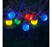SKYLANTERN Guirlande Guinguette 20M Multicolore IP65 - Guirlande Lumineuse Extérieur 60 Bulbes Multicolore - Guirlande Exterieure Etanche pour Décoration de Jardin, Maison et Façade