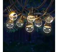 SKYLANTERN Guirlande Guinguette 30M Transparente IP65 - Guirlande Electrique Exterieur 30 Bulbes Dimmables - Guirlande Guinguette Exterieur Boheme Déco pour Domaines et Parcs