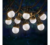 SKYLANTERN Guirlande Guinguette 40M Blanc IP65 - Guirlande Electrique Exterieur 40 Bulbes - Guirlande Guinguette Exterieur Boheme Déco pour Domaines et Parcs