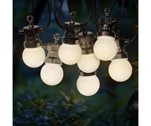 SKYLANTERN Guirlande Guinguette 6M Blanche - Guirlande Electrique 20 Bulbes Blancs - Guirlande Guinguette Decoration Romantique, Déco pour Terrasse et Jardin