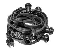 SKYLANTERN® Guirlande Guinguette IP65 10m 10 Douilles Noire Raccordable - Guirlande Lumineuse pour ampoule LED avec 10 Douilles E27 (1 M entre les douilles) - Guirlande Lumineuse Extérieur