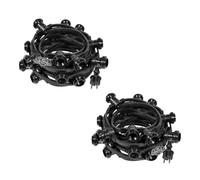 SKYLANTERN® Guirlande Guinguette IP65 20m 40 Douilles Noire Raccordable - Guirlande Lumineuse pour ampoule LED avec 40 Douilles E27 (50 cm entre les douilles) - Guirlande Lumineuse Extérieur