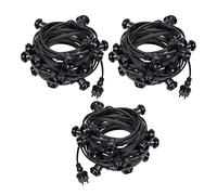 SKYLANTERN® Guirlande Guinguette Professionnelle 30m Noire IP65 Raccordable - 60 Douilles E27 pour Ampoules LED (non incluses) - Guirlande Lumineuse Extérieure Étanche pour Terrasse, Jardin et Bar