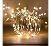 SKYLANTERN Guirlande Led Argent 4M - Guirlande Lumineuse Led 40 Leds - Guirlande Leds pour deco chambre, déco de Noël, ambiance poétique et romantique