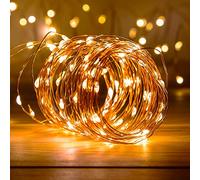 SKYLANTERN Guirlande Led Cuivre 10M - Guirlande Lumineuse Led 100 Leds - Guirlande Leds pour deco chambre, déco de Noël, ambiance poétique et romantique