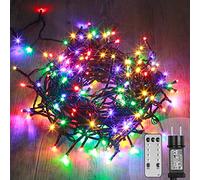 SKYLANTERN Guirlande Lumineuse 22M Intérieur et Extérieur 200 LEDs Multicolores - Guirlande Lumineuse Sapin Cable Noir avec 8 Modes et Télécommande Dont Minuteur pour Noel Decoration et Deco Mariage