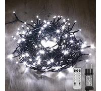 SKYLANTERN Guirlande Lumineuse 34M Intérieur et Extérieur 300 LEDs Blanc Froid - Guirlande Lumineuse Sapin Cable Noir avec 8 Modes et Télécommande Dont Minuteur pour Noel Decoration et Deco Mariage