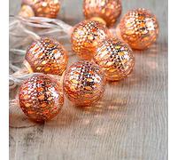 SKYLANTERN Guirlande Lumineuse Boules Marocaines Cuivre