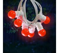 SKYLANTERN Guirlande Lumineuse Guinguette Rouge 10 m Cable Blanc