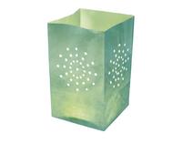 SKYLANTERN Lot 5 Sacs Lumineux Bleu Turquoise - Lanternes de Jardin en Papier 100% ignifugé - Lanternes Papier à Poser Décoration Extérieure Mariage, Anniversaire, Jardin