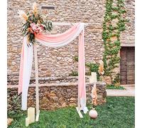 SKYLANTERN Mariage Arche - Grande Arche Mariage Bois Rectangulaire 1.4Mx2.17M - Arche en Bois pour décoration de Mariage - Arche Kit pour Ceremonie Laique - Montage Facile - Stock en France