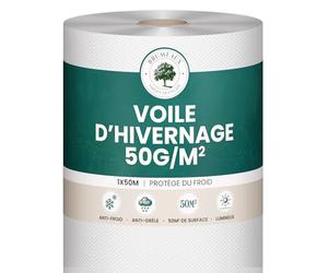 SKYLANTERN Rouleau Voile Hivernage 50m x 1m - 50g/m² - Protection Plante Hiver et Semis, Voile d'Hivernage Plante Exterieur, Idéal pour Potager et Arbres - Housse de Protection pour Plantes