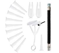 Skylety 16 Kit de Remplacement de Bouchon de Balle d'exercice avec Aiguille, Buse, Tuyau d'Extension, Broche de Bouchon de Butée d'air pour Ballon d'exercice pour Boule de Yoga Football Basketball