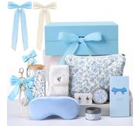Skylety Coffret cadeau d'anniversaire floral bleu pour femme, coquette, adolescente, fille, boîte d'anniversaire pour fille, amie, fille, nièce, femme, sœur, adolescente