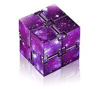 SKYLETY Cube Infini Mini Cube de Soulagement de Stress Cube de Bloc Infini Jouet de Cube Infini Sensoriel Cadeau pour ADHD Adolescents Adultes Autistes (Espace Galaxie Violet)