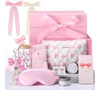 Skylety Ensemble cadeau d'anniversaire avec nœud rose et panier d'anniversaire pour femme avec nœud coquette pour adolescente, fille, fille, nièce, femme, sœur, adolescente