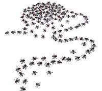 Skylety Lot de 120 mini mouches artificielles réalistes en plastique pour Halloween, tromper les gens, accessoires de fête, accessoires de farce, cours, enseignement