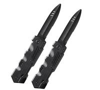 Skylety Lot de 2 jouets rétractables en forme de poignard disparaissant - Fausse lame en plastique - Accessoire de blague pour Halloween - Pour adultes - Fête du poisson (style délicat)