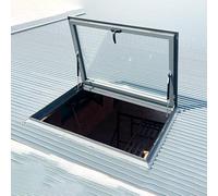 Skylight Fenêtre de toit de maison avec cadre en alliage d'aluminium et verre trempé, poignée en métal, fenêtres pour sous-sol/grenier/abri de jardin